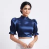 Exquisite Silk High Neck Designer Saree Blouse – Festive Wear - Image 6