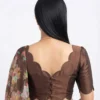 Exquisite Silk Scallop Neck Designer Saree Blouse – Festive Wear - Image 2