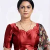 Exquisite Silk Scallop Neck Designer Saree Blouse – Festive Wear - Image 6