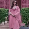 Festive Crush Silk Kurta Pant Set with Floral Embroidered Yoke & Scalloped Chanderi Dupatta (Sizes M–3XL) - Image 18