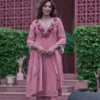 Festive Crush Silk Kurta Pant Set with Floral Embroidered Yoke & Scalloped Chanderi Dupatta (Sizes M–3XL) - Image 6