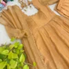Festive Haldi & Party Wear Crushed Silk Anarkali 3-Piece Set - Image 9