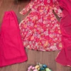 Floral Printed Georgette Kurti Sharara Set with Dupatta - Image 11