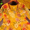 Floral Printed Georgette Kurti Sharara Set with Dupatta - Image 12