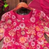 Floral Printed Georgette Kurti Sharara Set with Dupatta - Image 15