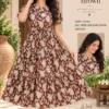 Floral Printed Pure Cotton Flared Midi Dress - Image 11