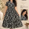 Floral Printed Pure Cotton Flared Midi Dress - Image 12