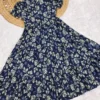 Floral Printed Pure Cotton Flared Midi Dress - Image 13