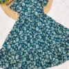 Floral Printed Pure Cotton Flared Midi Dress - Image 17