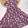 Floral Printed Pure Cotton Flared Midi Dress - Image 3