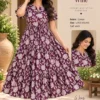 Floral Printed Pure Cotton Flared Midi Dress - Image 7