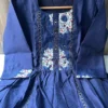 Floral Tiered Silk Midi Dress with Real Mirror Work Yoke & 4-Meter Flare (Sizes M–2XL) - Image 11