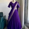 Fully Stitched Viscose Georgette Lehenga Choli with Zari Border Dupatta Set | Ready to Wear Festive Flared Ghagra - Image 6
