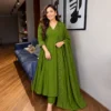Garima Mul Chanderi Embroidered A-Line Suit Set with Dupatta | Festive V-Neck Kurta Pant Set for Women - Image 9