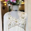 Georgette Pleated Anarkali Suit with Heavy Embroidered Yoke | Festive Designer Gown with Dupatta