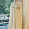 Georgette Pleated Anarkali Suit with Heavy Embroidered Yoke | Festive Designer Gown with Dupatta - Image 5