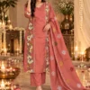 Hand Embroidered Mul Chanderi Silk Kurta Pant Set with Scallop Cutwork Dupatta | Festive 3-Piece Suit - Image 2
