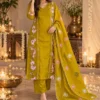 Hand Embroidered Mul Chanderi Silk Kurta Pant Set with Scallop Cutwork Dupatta | Festive 3-Piece Suit - Image 5