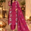 Hand Embroidered Mul Chanderi Silk Kurta Pant Set with Scallop Cutwork Dupatta | Festive 3-Piece Suit - Image 6