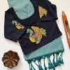 Handloom Khadi Cotton Saree with Readymade DTF Printed Stretchable Blouse – Tassel Pallu Saree Set (XL & XXL) - Image 12