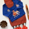 Handloom Khadi Cotton Saree with Readymade DTF Printed Stretchable Blouse – Tassel Pallu Saree Set (XL & XXL) - Image 17