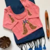 Handloom Khadi Cotton Saree with Readymade DTF Printed Stretchable Blouse – Tassel Pallu Saree Set (XL & XXL) - Image 2