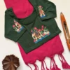 Handloom Khadi Cotton Saree with Readymade DTF Printed Stretchable Blouse – Tassel Pallu Saree Set (XL & XXL) - Image 6