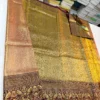 Handwoven Pure Tissue Silk Wedding Saree Featuring Traditional Tota/Parrot Meenakari Border with Certified Silk Mark - Image 4