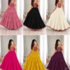 Heavy Rayon Gamthi Work Tiered Frill Gown | Sleeveless Criss-Cross Back Ethnic Maxi Dress with Lace Border - Image 9