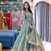 Heavy Sequence Work Fendy Silk Anarkali Gown Set - Image 7