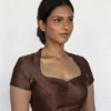 High-Quality Silk Blend Sleeveless Sweetheart Neck Blouse for Women - Multiple Colors - Image 2