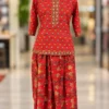 Jaipuri Cotton Block Print Gopi Dress Set with Handwork Kurti & 3-Meter Flared Skirt - Image 16