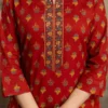Jaipuri Cotton Block Print Gopi Dress Set with Handwork Kurti & 3-Meter Flared Skirt - Image 17