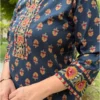 Jaipuri Print Pure Cotton Kurti with Skirt & Dupatta Set for Women | 60s Cotton Hand Work Ethnic Gopi Dress Set - Image 5
