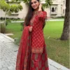 Jaipuri Print Pure Cotton Kurti with Skirt & Dupatta Set for Women | 60s Cotton Hand Work Ethnic Gopi Dress Set - Image 6