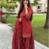 Jaipuri Print Pure Cotton Kurti with Skirt & Dupatta Set for Women | 60s Cotton Hand Work Ethnic Gopi Dress Set - Image 9