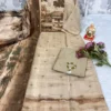 Jamdani Silk Digital Print Kurti Pant Set with Scenery Dupatta | Designer 3-Piece Ethnic Suit Set (M–3XL) - Image 6