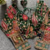 Kalamkari Position Print Padded Crepe Silk Saree Blouse with Back Dori & 3/4 Sleeves - Image 14