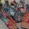Kalamkari Position Print Padded Crepe Silk Saree Blouse with Back Dori & 3/4 Sleeves - Image 18