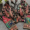 Kalamkari Position Print Padded Crepe Silk Saree Blouse with Back Dori & 3/4 Sleeves - Image 8