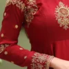 Latest Maroon Red Anarkali Dress with Dupatta – Buy Designer Ethnic Wear Online - Image 5