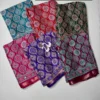 Lightweight Georgette Mirror Work Saree with Zari Border & Matching Blouse Piece - Image 2
