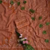 Lightweight Printed Georgette Saree with Handcrafted Real Mirror Detailing - Image 10