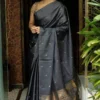 Lightweight Soft Lichi Silk Festive Saree with Woven Jacquard Border & Pallu – Ideal for Weddings, Farewell & Gifting - Image 3