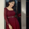 Maroon Georgette Embroidered Anarkali Suit | Party Wear Long Gown for Women - Image 2