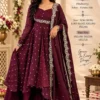 Mehru Vichitra Silk Flared Cape Top with Skirt & Dupatta Set | Designer Wedding & Party Wear Suit (Sizes S–6XL)