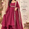 Mehru Vichitra Silk Flared Cape Top with Skirt & Dupatta Set | Designer Wedding & Party Wear Suit (Sizes S–6XL) - Image 11