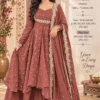 Mehru Vichitra Silk Flared Cape Top with Skirt & Dupatta Set | Designer Wedding & Party Wear Suit (Sizes S–6XL) - Image 12