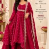 Mehru Vichitra Silk Flared Cape Top with Skirt & Dupatta Set | Designer Wedding & Party Wear Suit (Sizes S–6XL) - Image 15