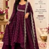 Mehru Vichitra Silk Flared Cape Top with Skirt & Dupatta Set | Designer Wedding & Party Wear Suit (Sizes S–6XL) - Image 16